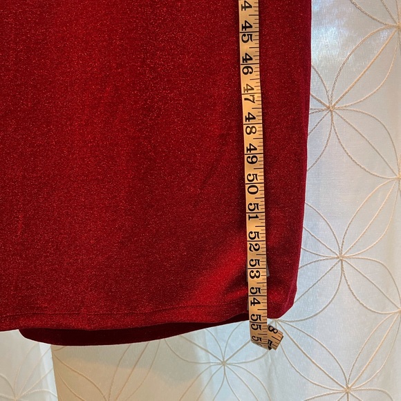 Eloquii red maxi long sleeve dress with front cut out, Size 20 - Picture 6 of 8